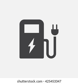 Ev Station Icon Vector, Charging Solid Logo, Pictogram Isolated On White, Pixel Perfect Illustration