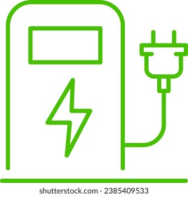 EV station line icon illustration