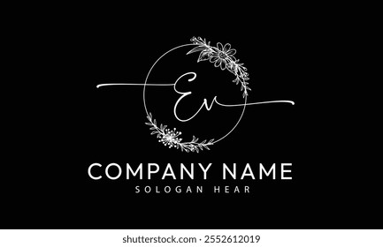 EV V E  initial signature logo template vector