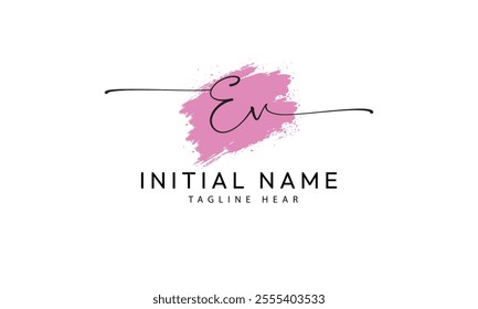  EV V E initial signature logo template vector