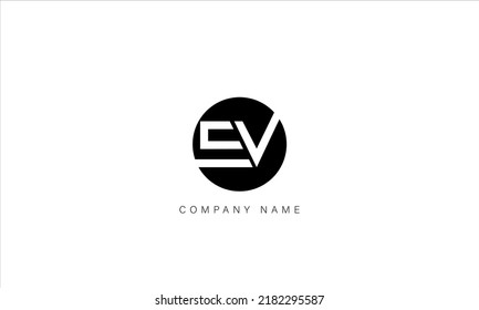 EV, VE Abstract Letters Logo Monogram