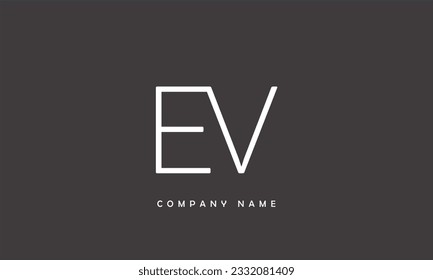 EV, VE Abstract Letters Logo Monogram