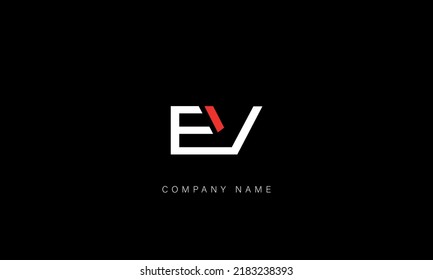 EV, VE Alphabet Letters Logo Monogram