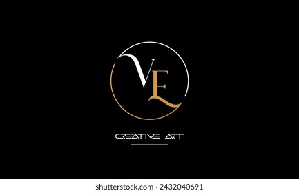 EV, VE, E, V abstract letters logo monogram