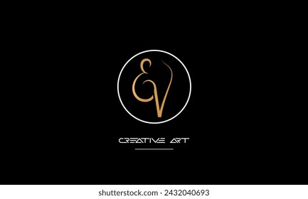 EV, VE, E, V abstract letters logo monogram