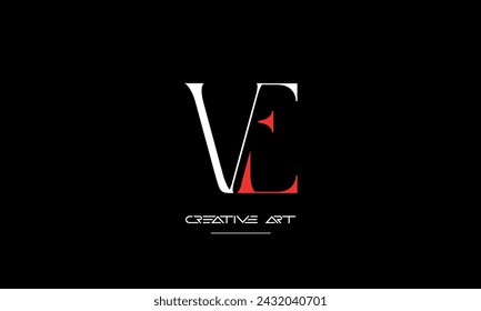 EV, VE, E, V abstract letters logo monogram