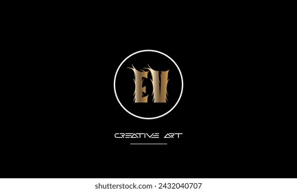 EV, VE, E, V abstract letters logo monogram