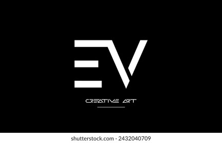 EV, VE, E, V abstract letters logo monogram