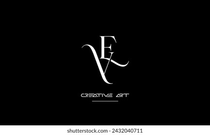 EV, VE, E, V abstract letters logo monogram