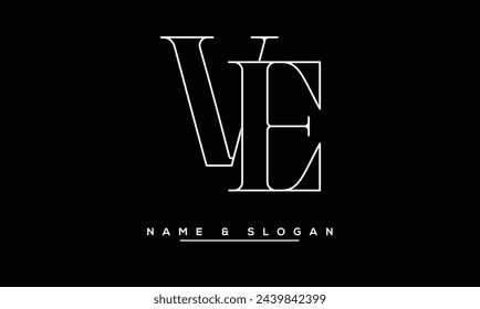 EV, VE, E, V Abstract Letters Logo Monogram