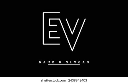 EV, VE, E, V Abstract Letters Logo Monogram