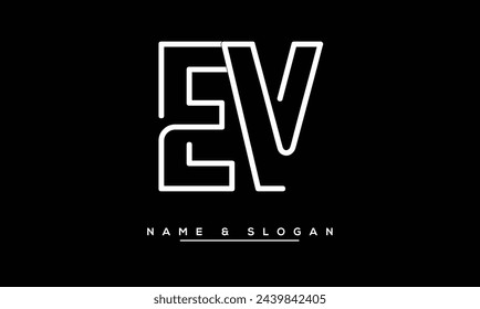 EV, VE, E, V Abstract Letters Logo Monogram