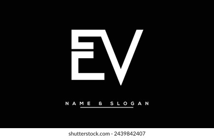 EV, VE, E, V Abstract Letters Logo Monogram