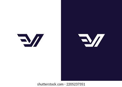 Logotipo de letra EV o VE