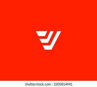 Plantilla vectorial de logotipo de letra v. Símbolo de monograma abstracto
