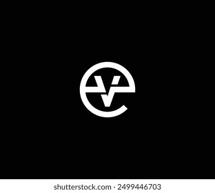 EV VE letter simple clean logo