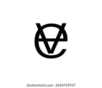 EV VE logo design vector template