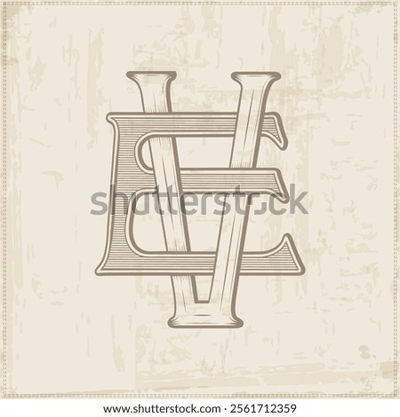 EV, VE ,  logo EV, Letter EV, Monogram EV, vector, logo, Wedding Monogram Initials, Wedding Logo,Wedding Monogram, Logo Design , Monogram Vintage