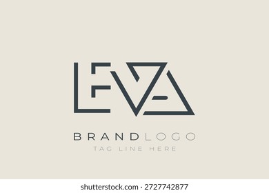 EVA abstract letter logo design. Modern Business Logo Design With Abstract Typography and Contemporary Style