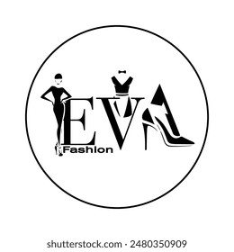 Eva Fashion logo design concept