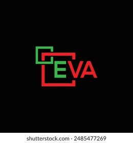 EVA Letter Initial Logo Design Template Vector Illustration