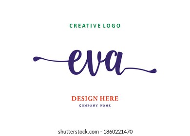 EVA lettering logo is simple, easy to understand and authoritative