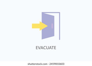 Evacuate Vector Icon Or Logo Illustration
