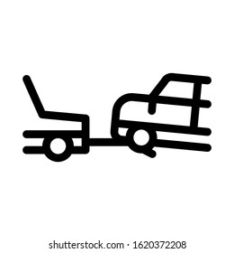 Evacuate Vehicle Icon Vector. Outline Evacuate Vehicle Sign. Isolated Contour Symbol Illustration