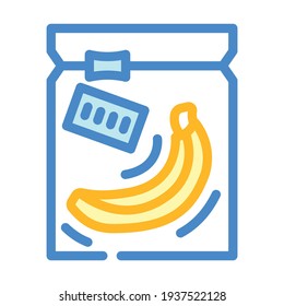 evacuated airline food color icon vector. evacuated airline food sign. isolated symbol illustration