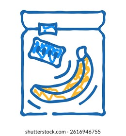 evacuated airline food doodle icon sketch vector. evacuated airline food sign. isolated symbol illustration