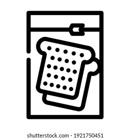 vector de icono de línea de alimentos evacuados. señal de comida evacuada. símbolo de contorno aislado ilustración negra