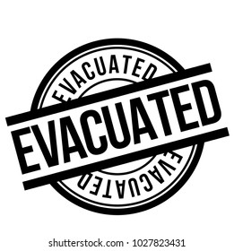 Evacuated stamp. Typographic label, stamp or logo
