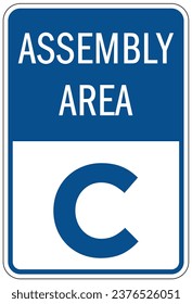 Evacuation assembly area sign and labels
