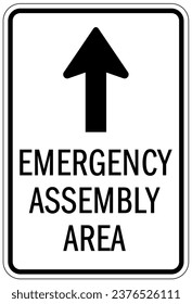 Evacuation assembly area sign and labels