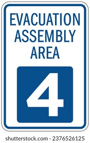 Evacuation assembly area sign and labels
