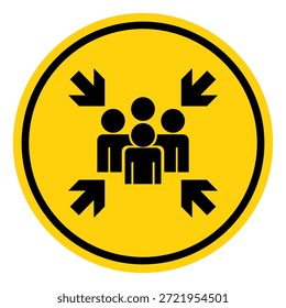 Evacuation Assembly Point Symbol Sign, Vector Illustration, Isolate On White Background Label.EPS10