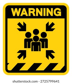 Señal De Advertencia Del Punto De Ensamblaje De La Evacuación, Ilustración vectorial, Aislar En El Fondo Blanco Label.EPS10