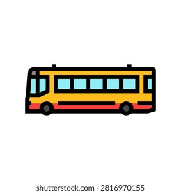 evacuation bus color icon vector. evacuation bus sign. isolated symbol illustration