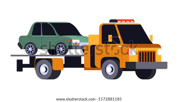 Evacuation Car Road Assistance Service Help Stock Vector Royalty