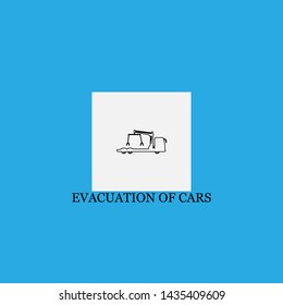 evacuation of cars icon sign signifier vector