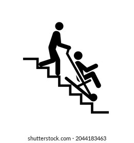 Evacuation Chair Symbol Sign, Vector Illustration, Isolate On White Background Label. EPS10