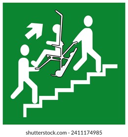 Evacuation Chairs Symbol Sign, Vector Illustration, Isolate On White Background Label. EPS10