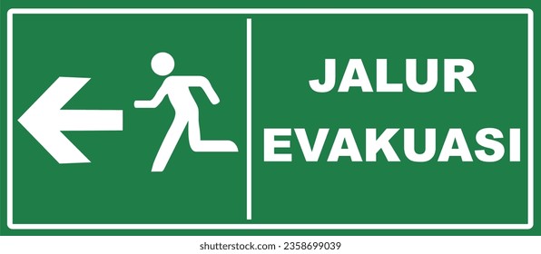 Evakuierungswegzeichen, Vektor