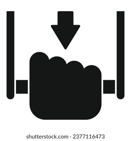 Icono de controlador de evacuación vector simple. Tiren ayuda. Persona de caso