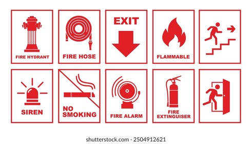 Symbol für Evakuierung im Brandfall. Brandschutz-Symbole