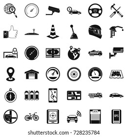 Evacuation icons set. Simple style of 36 evacuation vector icons for web isolated on white background