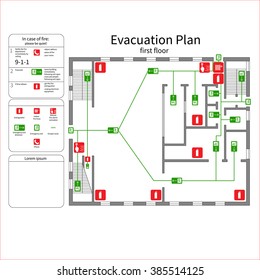 evacuation plan - first floor