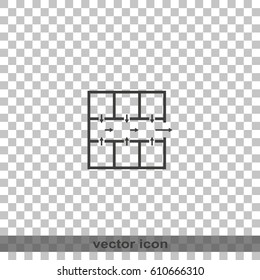 Evacuation plan icon.