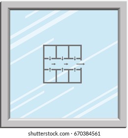 Evacuation plan icon.