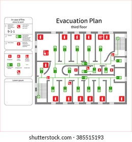 Evacuation Plan Symbols Images, Stock Photos & Vectors | Shutterstock